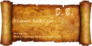 Dienes Beáta névjegykártya